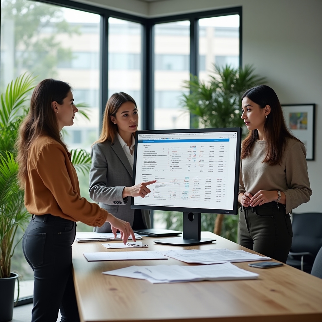 Команда обсуждает программу обучения